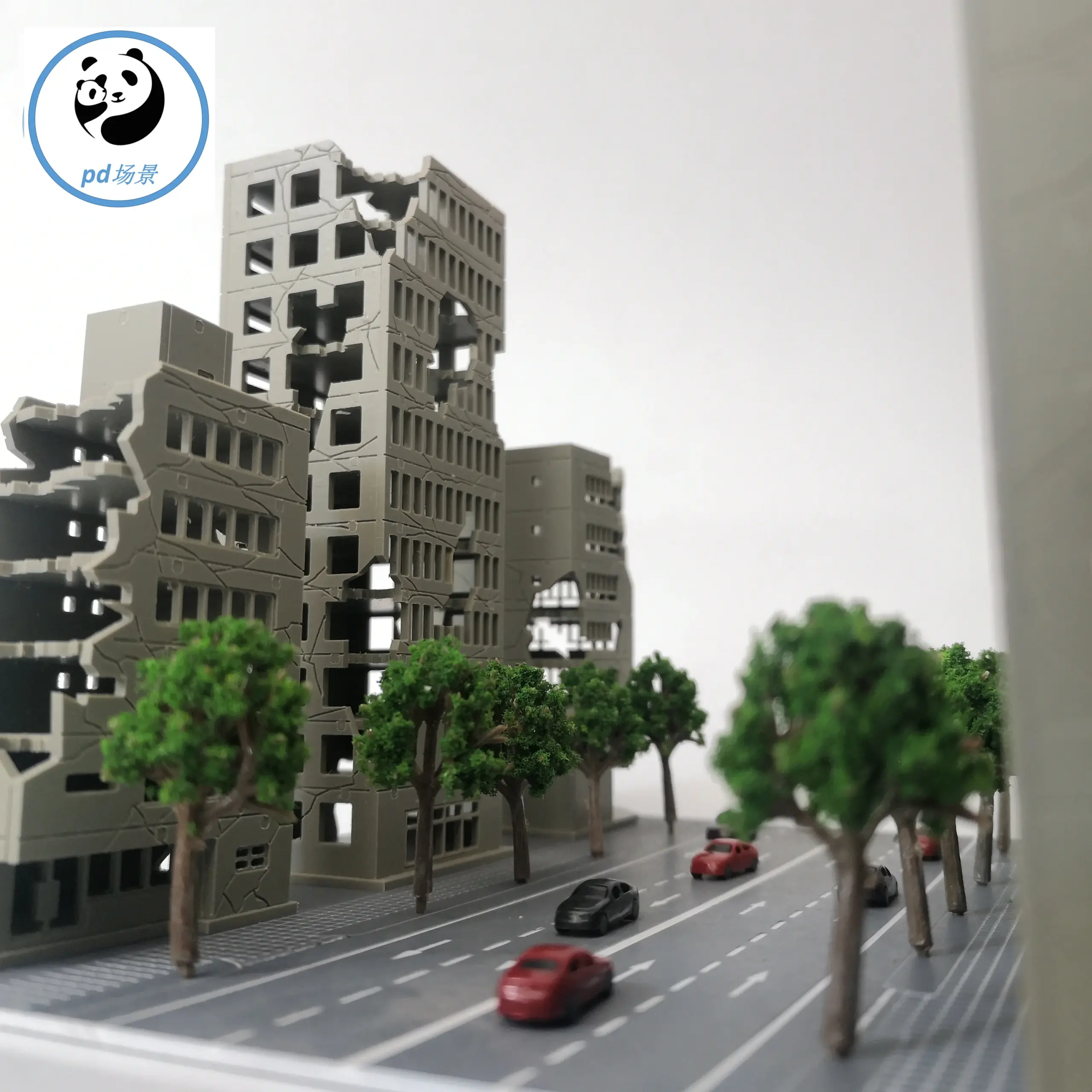 Battle-Damaged City High-Rise Kit 1:300 Scale 3 Battle-Damaged City High-Rise Kit 1:300 Scale - Image 3