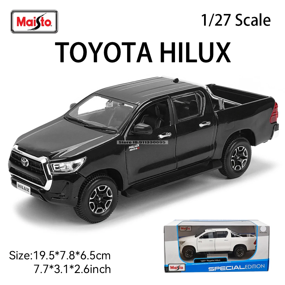 Maisto 1:27 New style Toyota Hilux simulation alloy car model crafts decoration collection toy tools gift 1 Maisto 1:27 New style Toyota Hilux simulation alloy car model crafts decoration collection toy tools gift