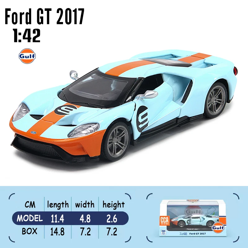 Ford GT 2017 Diecast Model in Blue and Orange 2 Ford GT 2017 Diecast Model in Blue and Orange - Image 2