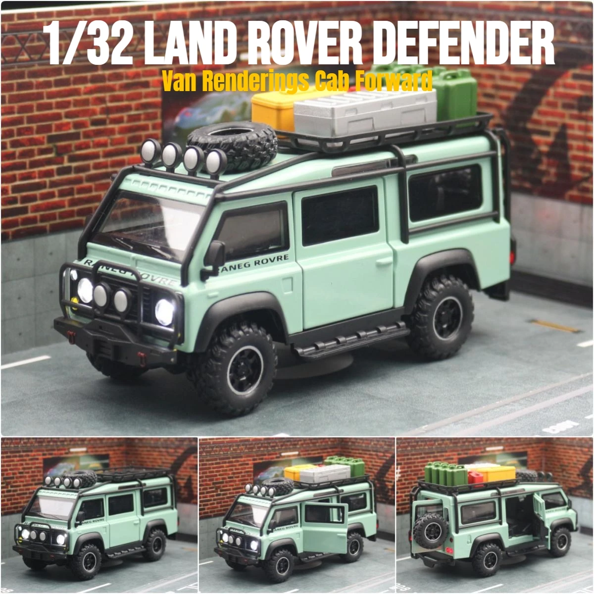Yellow Land Rover Defender Diecast Model 1/32 Scale 9 Yellow Land Rover Defender Diecast Model 1/32 Scale - Image 9