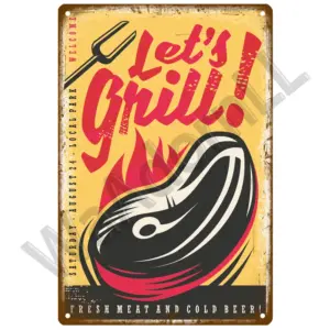 Retro BBQ Party Metal Sign Plaque 20x30 cm 43 Sa8eb808cf2cd45f29888a11e2dcdf66fP 2