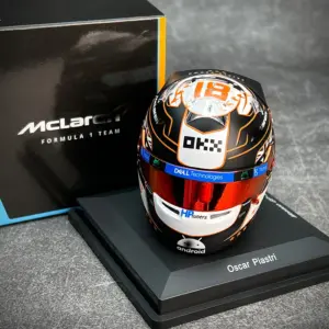 Oscar Piastri Monaco GP Helmet Replica 1:5 Scale 10 Sa98f78aae5c74ddc8bdc1c27008590b6U