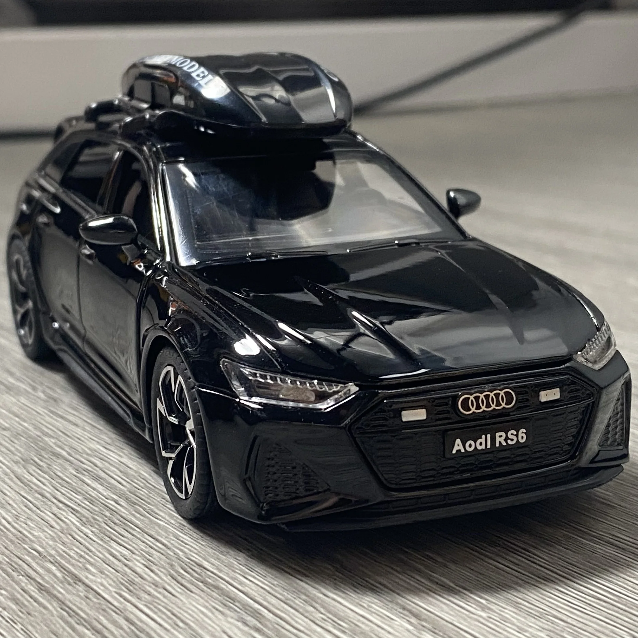 Audi RS6 Avant Wagon 1:32 Diecast Model in Black 1 Audi RS6 Avant Wagon 1:32 Diecast Model in Black