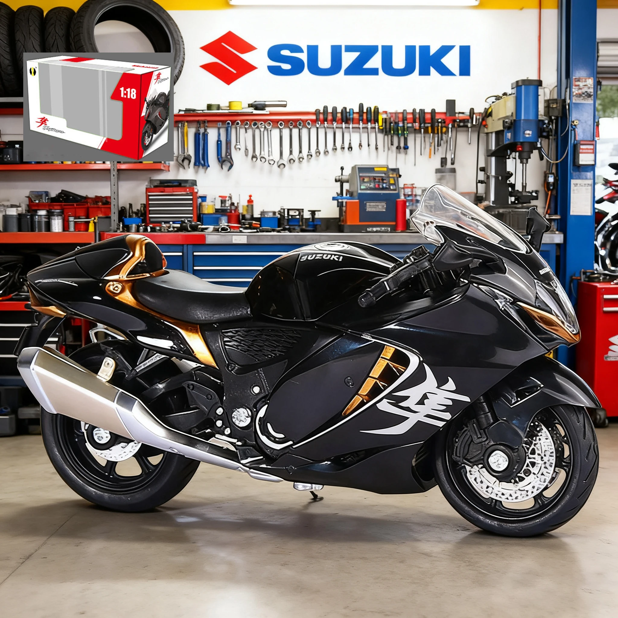 1/18 Suzuki GSX1000R Hayabusa Diecast Model 6 1/18 Suzuki GSX1000R Hayabusa Diecast Model - Image 6