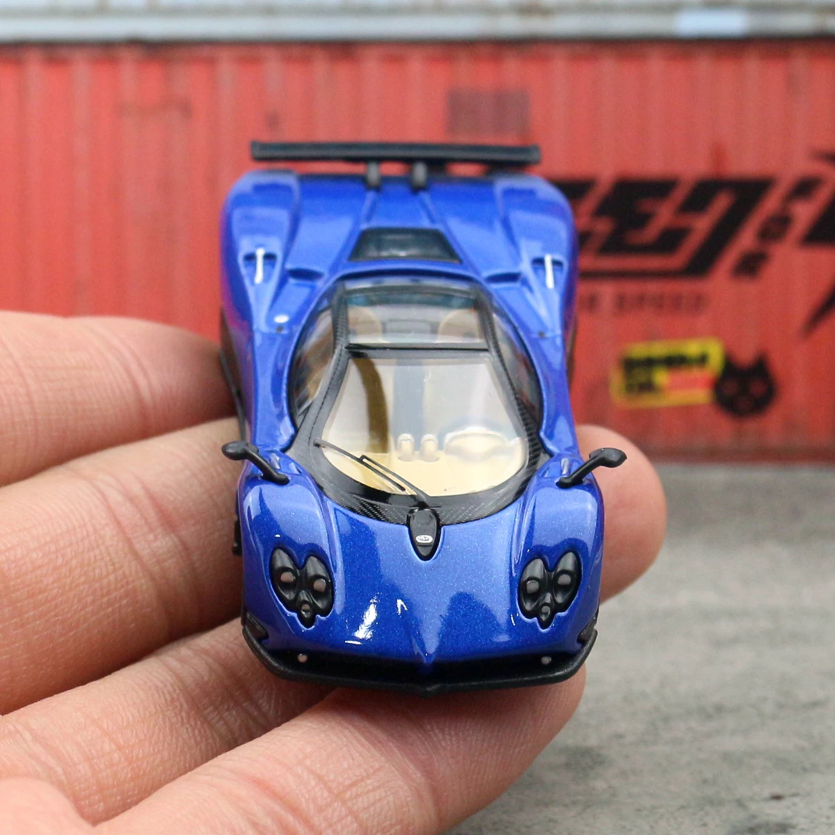 Blue Pagani Zonda F Roadster Model 1:64 Scale 5 Blue Pagani Zonda F Roadster Model 1:64 Scale - Image 5