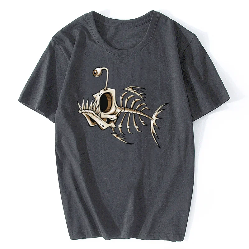 Bold Skeletal Fish Graphic T-Shirt for Men 2 Bold Skeletal Fish Graphic T-Shirt for Men - Image 2