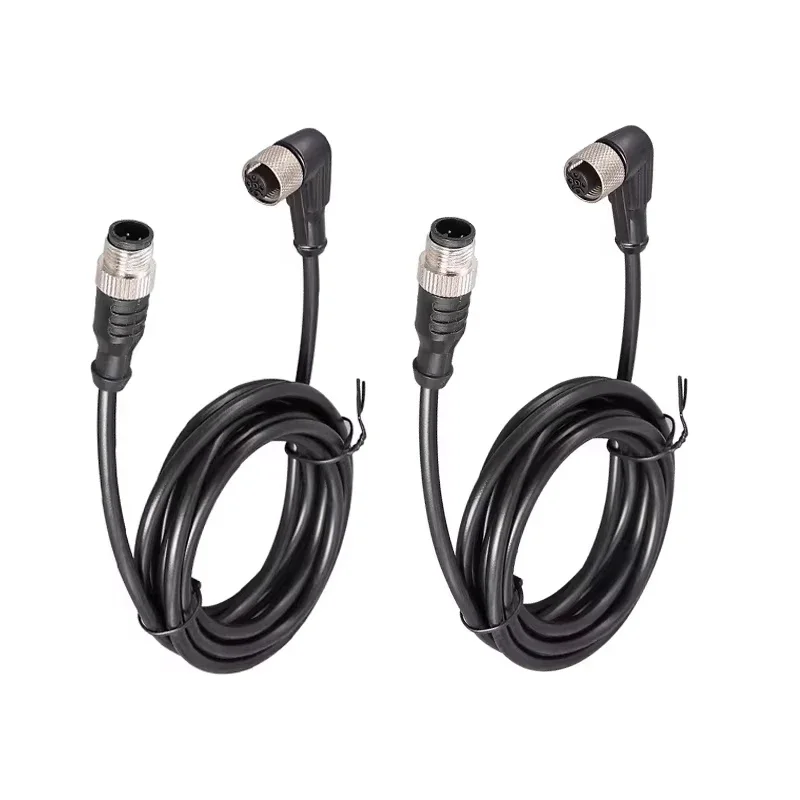 M12 Connector Cable 2m Black PVC 6 M12 Connector Cable 2m Black PVC - Image 6