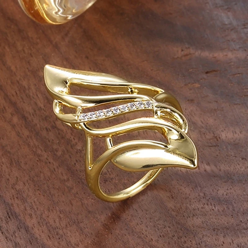 Marquise Gold Plated Ring with Cubic Zirconia 6 Marquise Gold Plated Ring with Cubic Zirconia - Image 6