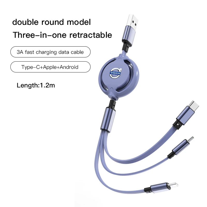 Black Retractable Multi-Device Charging Cable 7 Black Retractable Multi-Device Charging Cable - Image 7