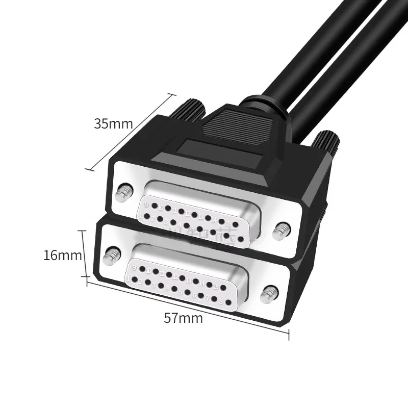 Industrial Shielded DB15 15-Pin Male to Female Cable 6 Industrial Shielded DB15 15-Pin Male to Female Cable - Image 6