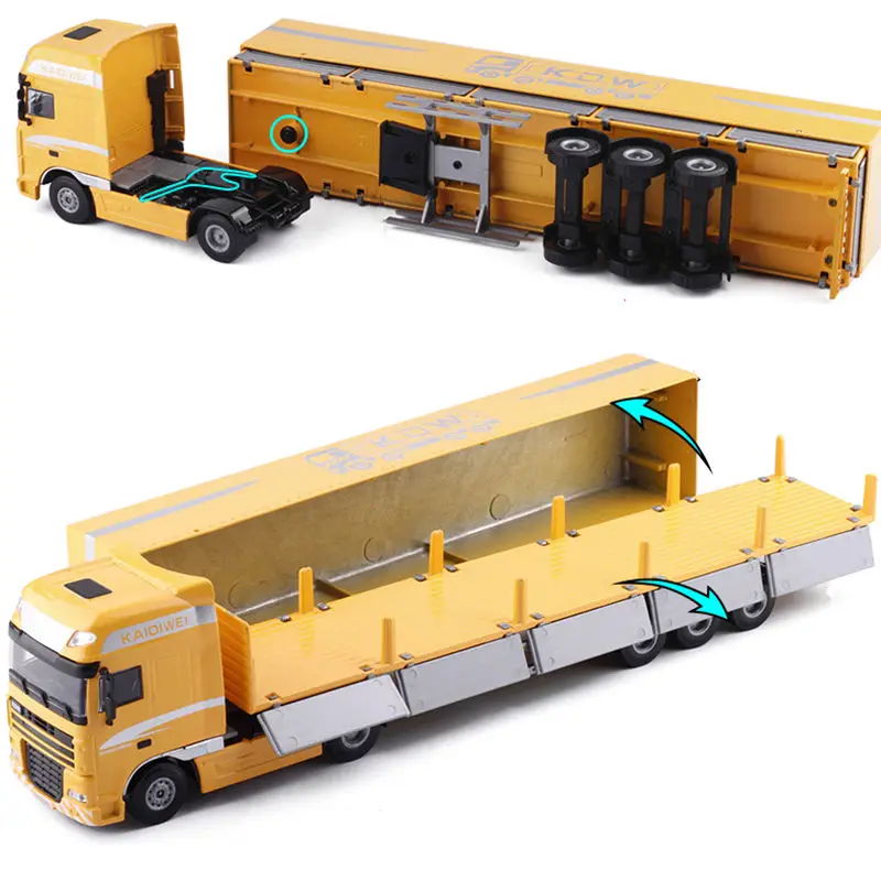 1/50 Diecast Flatbed Container Truck Model 2 1/50 Diecast Flatbed Container Truck Model - Image 2