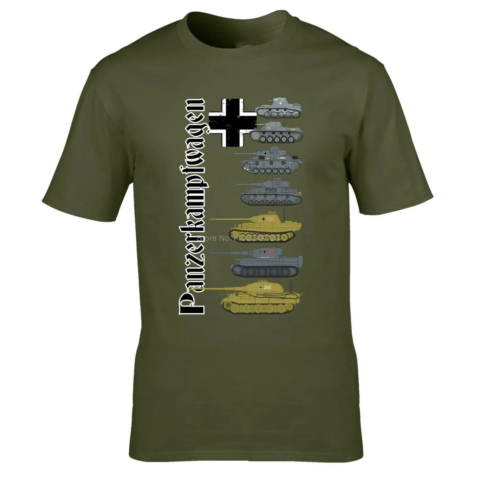 Men’s WW2 German Tank Graphic Oversized T-Shirt 8 Men’s WW2 German Tank Graphic Oversized T-Shirt - Image 8