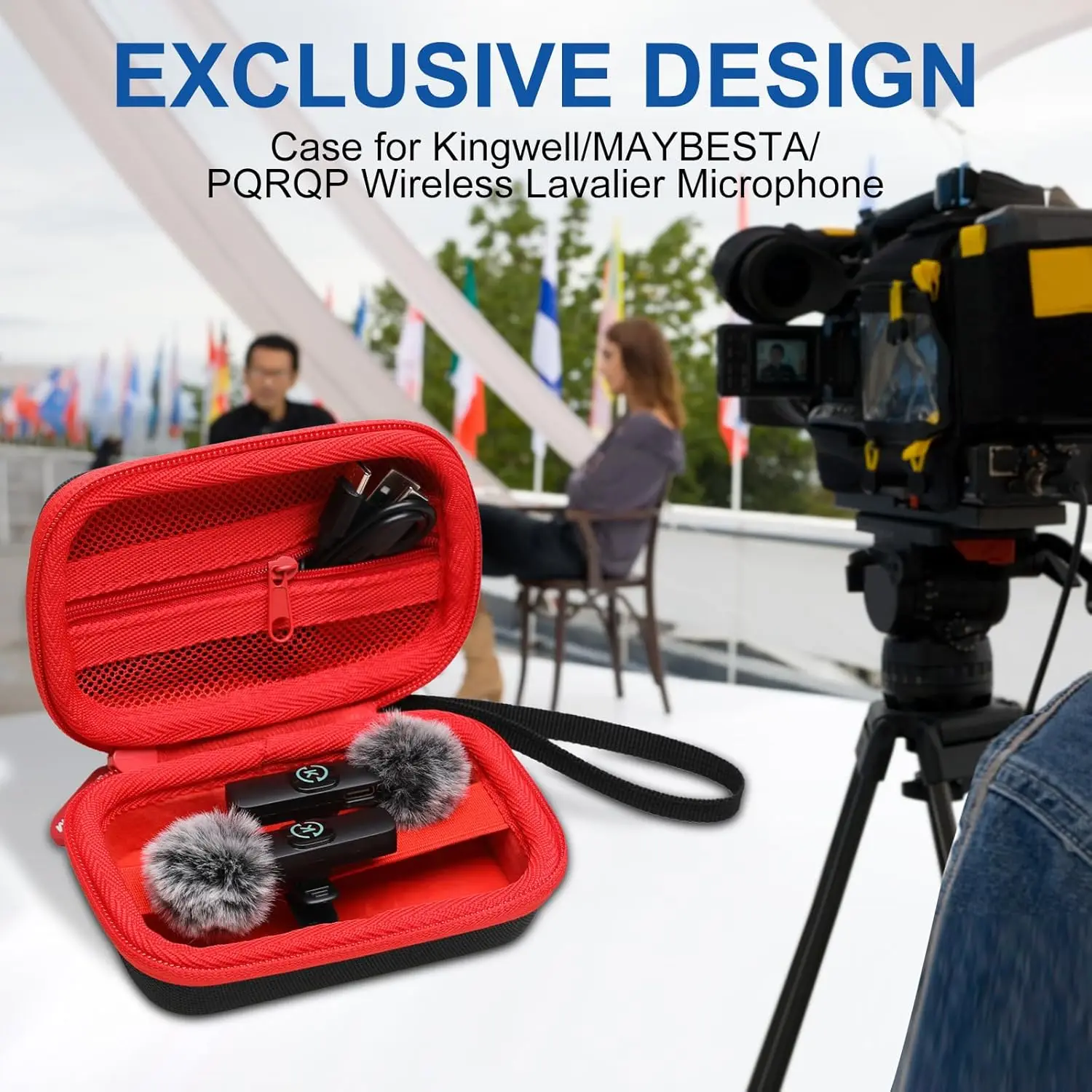 Vibrant Red Microphone Protective Case for Lavalier Models 5 Vibrant Red Microphone Protective Case for Lavalier Models - Image 5