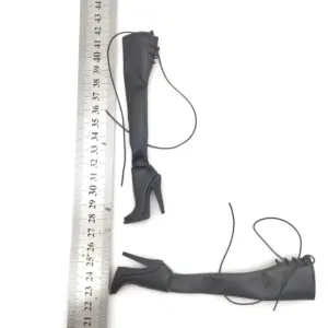 1/6 Scale Black High-Heeled Boots for Figures 8 Saf09baa1740642c08558142b04148d8bM