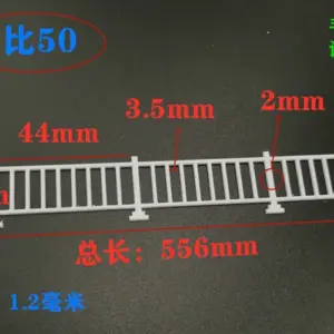 White ABS Guardrail for Scale Modeling 16 Saf26bb8303c44914a2a40f9e786001d7s 1