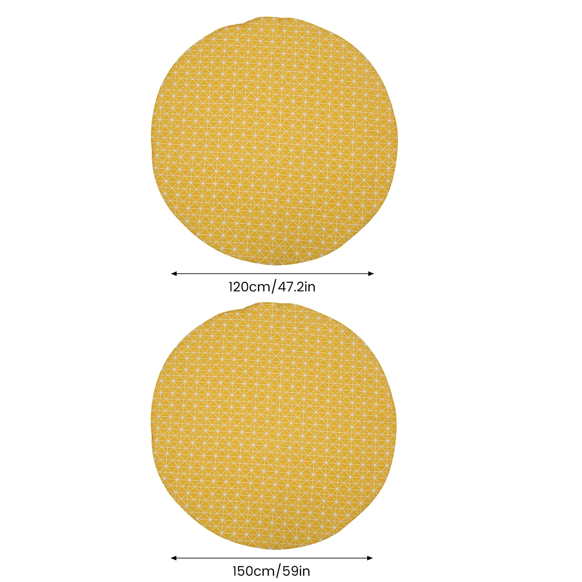 Vibrant Yellow Linen Round Tablecloth 120/150cm 6 Vibrant Yellow Linen Round Tablecloth 120/150cm - Image 6