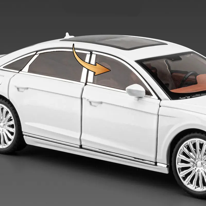 1:24 Scale Audi A8 Alloy Model in Black 5 1:24 Scale Audi A8 Alloy Model in Black - Image 5