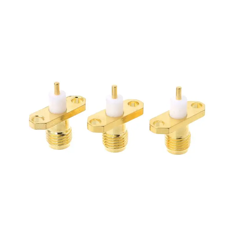 Gold SMA RF Panel Mount Adapters Set 3 Gold SMA RF Panel Mount Adapters Set - Image 3