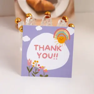 Colorful Thank You Cards Set (50 Pack, 6x6 cm) 16 Sb07b65b78b3147488419abed494d54afK 2