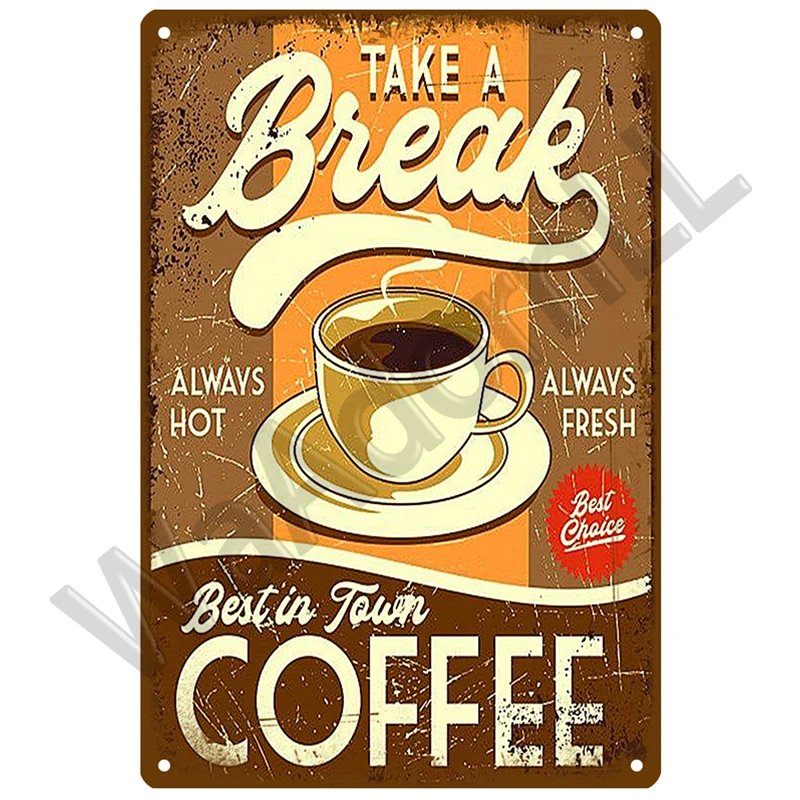 Coffee Themed Tin Sign Collection 20x30 cm 15 Coffee Themed Tin Sign Collection 20x30 cm - Image 15