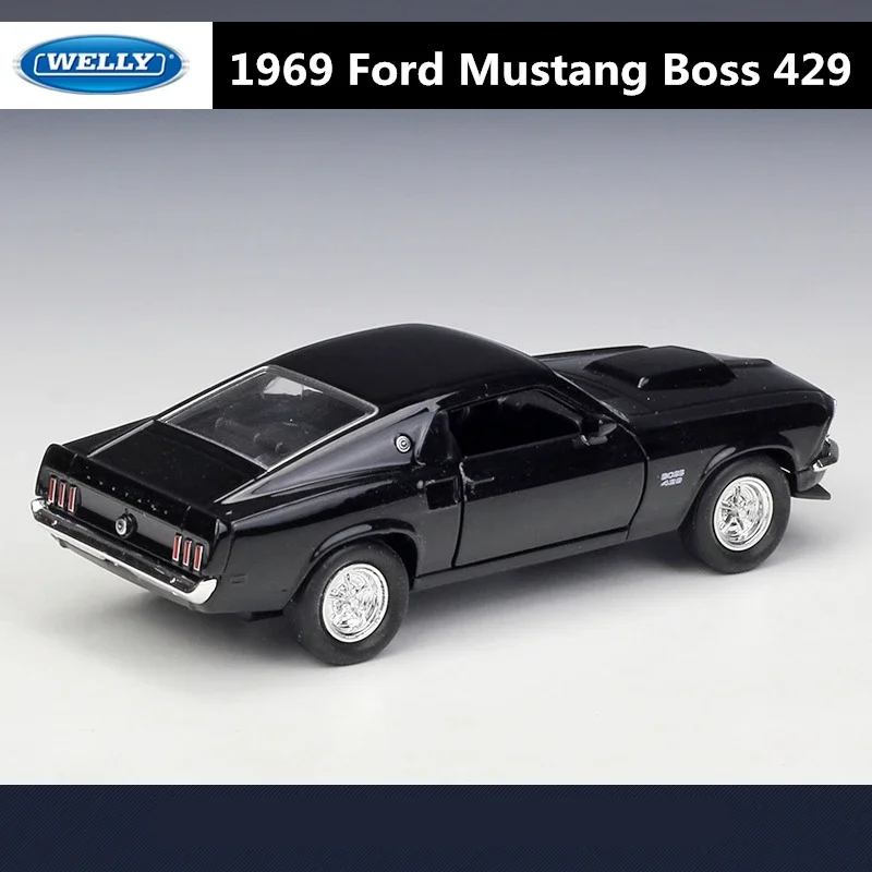 1969 Mustang Boss 429 Diecast Model Black 6 1969 Mustang Boss 429 Diecast Model Black - Image 6