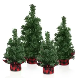 Mini Christmas Tree with Plaid Base in 15, 20, 30cm 13 Sb0c632d5f6b647c2b24aef8d9bc2f569T