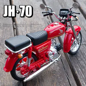 Red Alloy JH-70 Motorcycle Replica Model