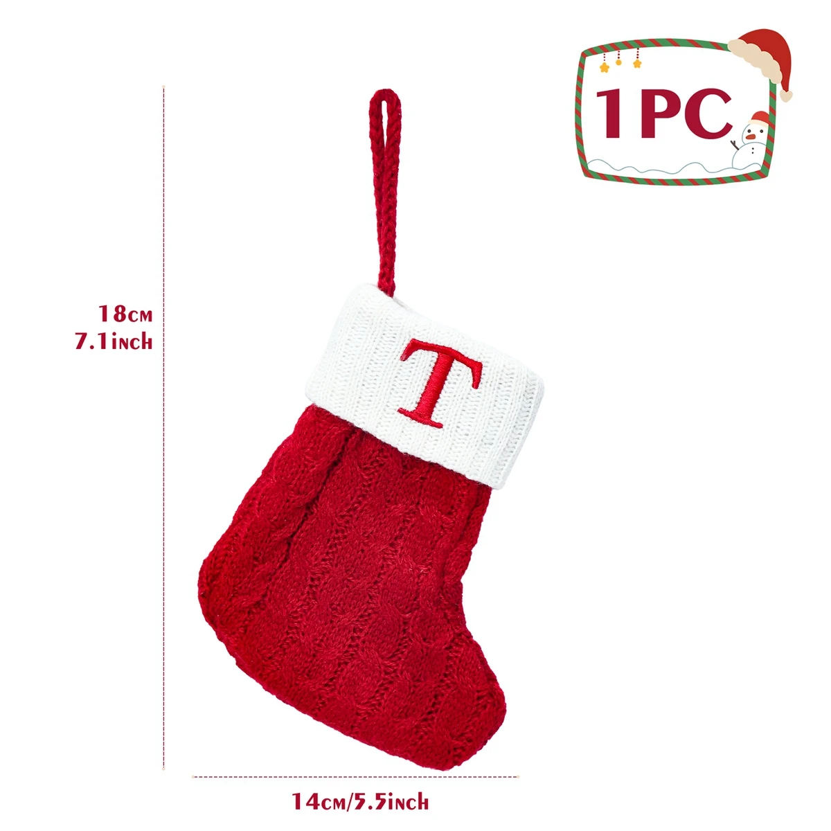 Festive Christmas Stocking with Letter Decor 26 Festive Christmas Stocking with Letter Decor - Image 26