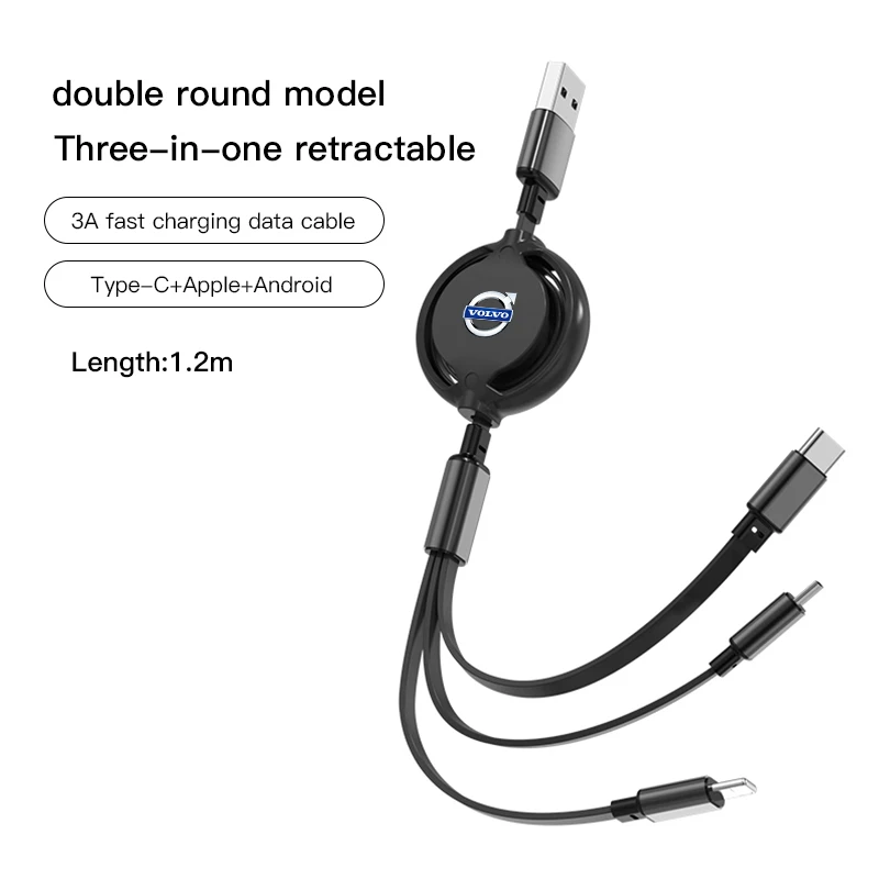 Black Retractable Multi-Device Charging Cable 10 Black Retractable Multi-Device Charging Cable - Image 10