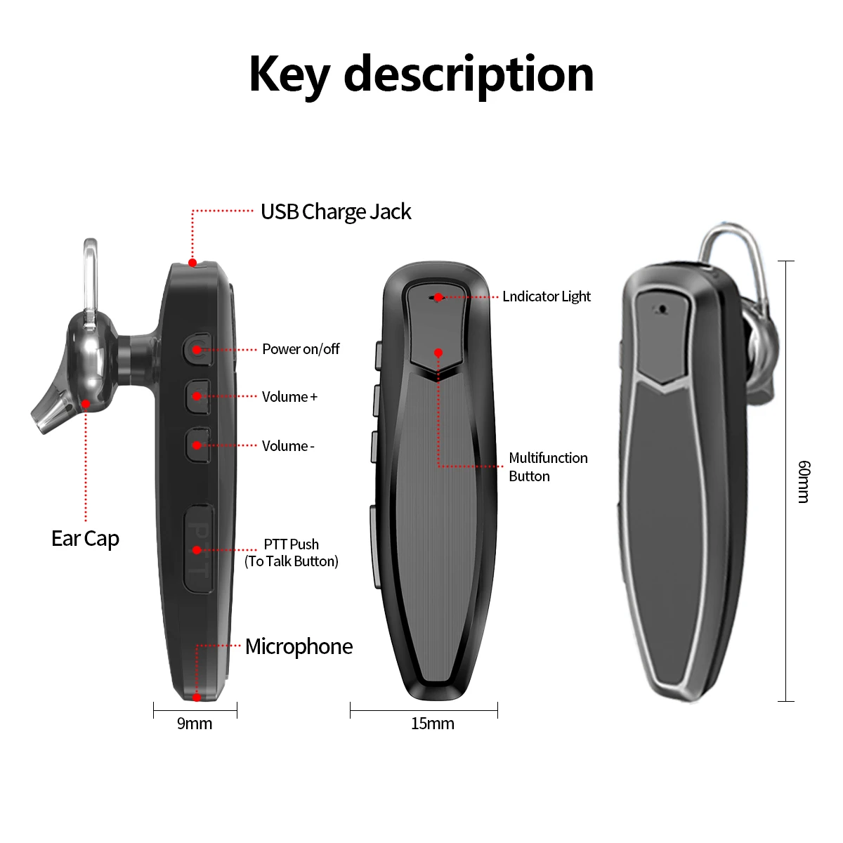 Wireless Bluetooth PTT Headset for Radios 5 Wireless Bluetooth PTT Headset for Radios - Image 5