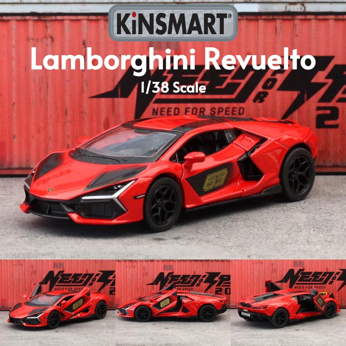 Vibrant Green Lamborghini Revuelto Diecast Model 9 Vibrant Green Lamborghini Revuelto Diecast Model - Image 9