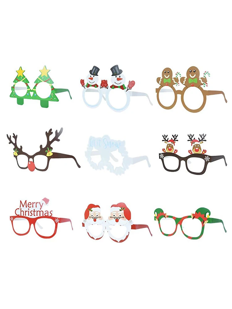 Festive Set of 9 Christmas Paper Glasses 7 Festive Set of 9 Christmas Paper Glasses - Image 7