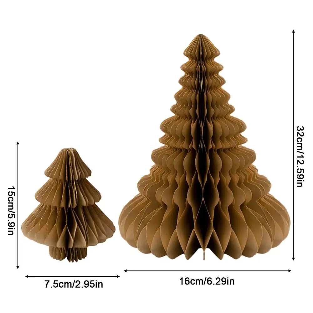 Honeycomb Paper Christmas Tree Set - 2 Pack 8 Honeycomb Paper Christmas Tree Set - 2 Pack - Image 8