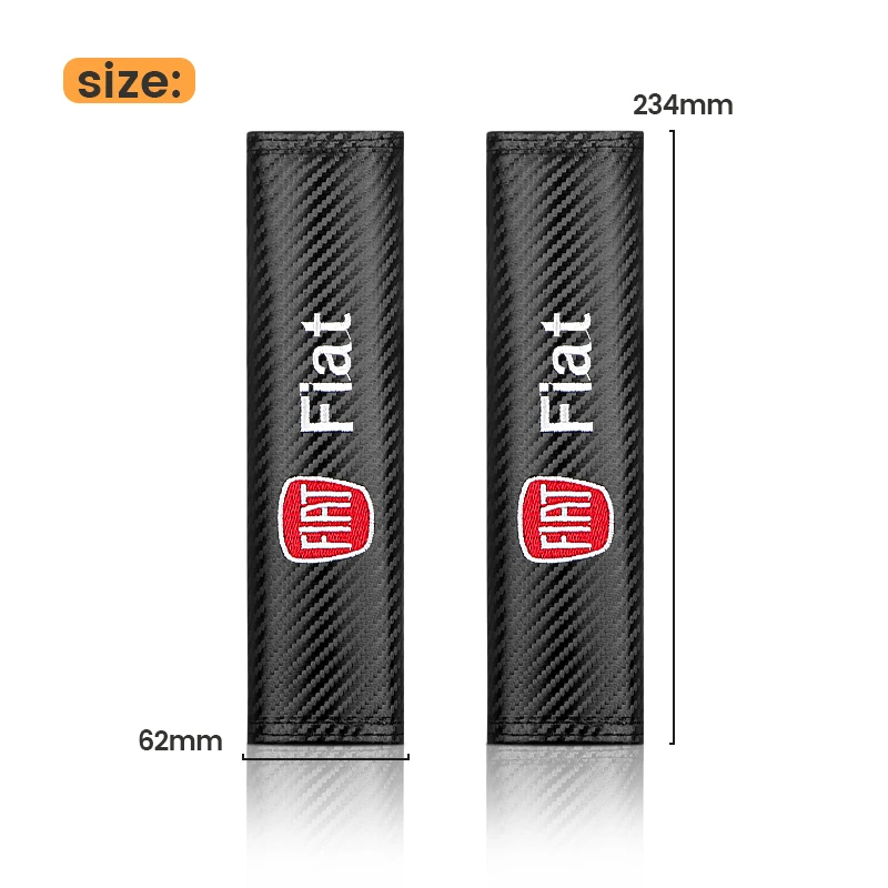 Carbon Fiber Fiat Abarth Seat Belt Shoulder Covers 3 Carbon Fiber Fiat Abarth Seat Belt Shoulder Covers - Image 3