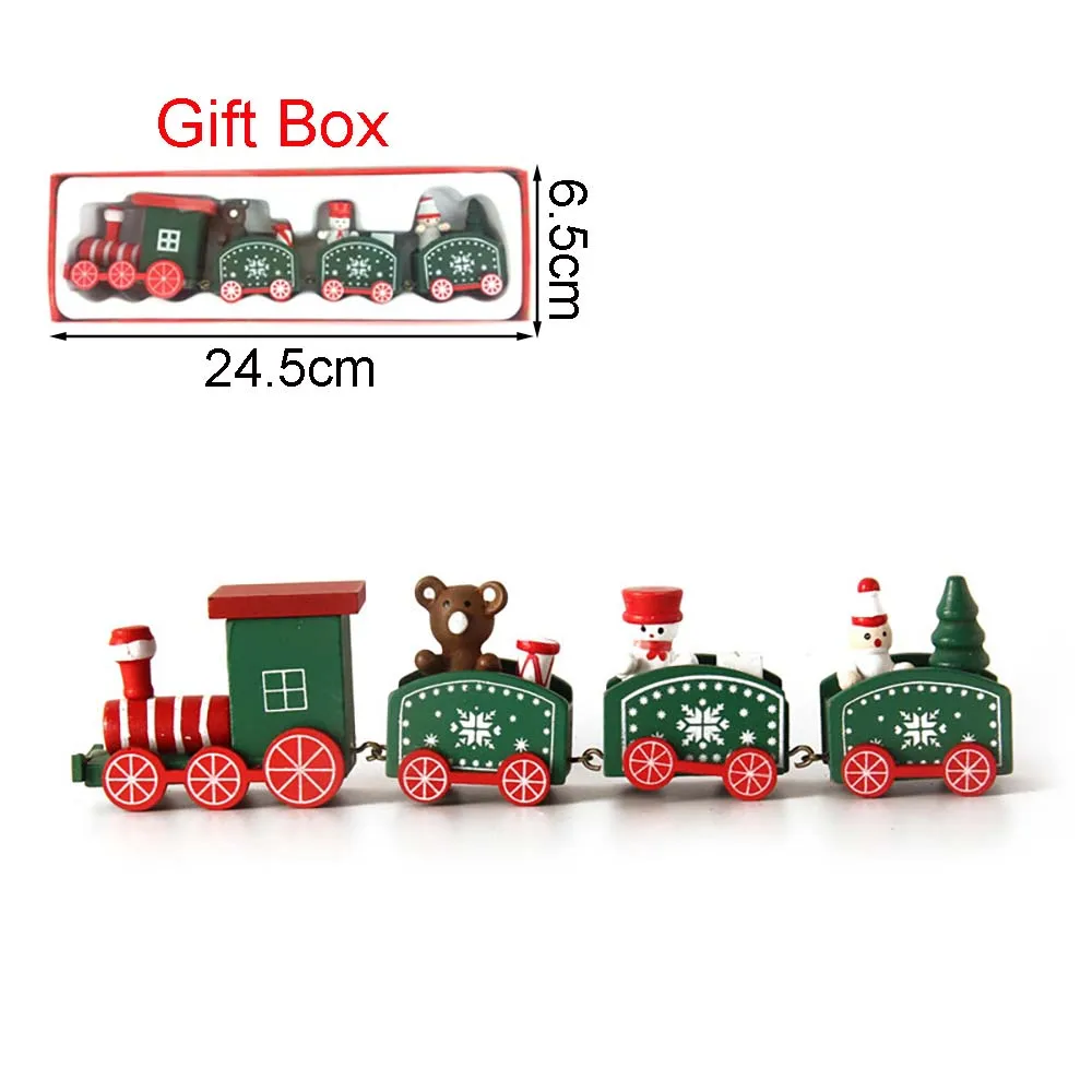 Festive Christmas Wooden Train Decoration Set 7 Festive Christmas Wooden Train Decoration Set - Image 7