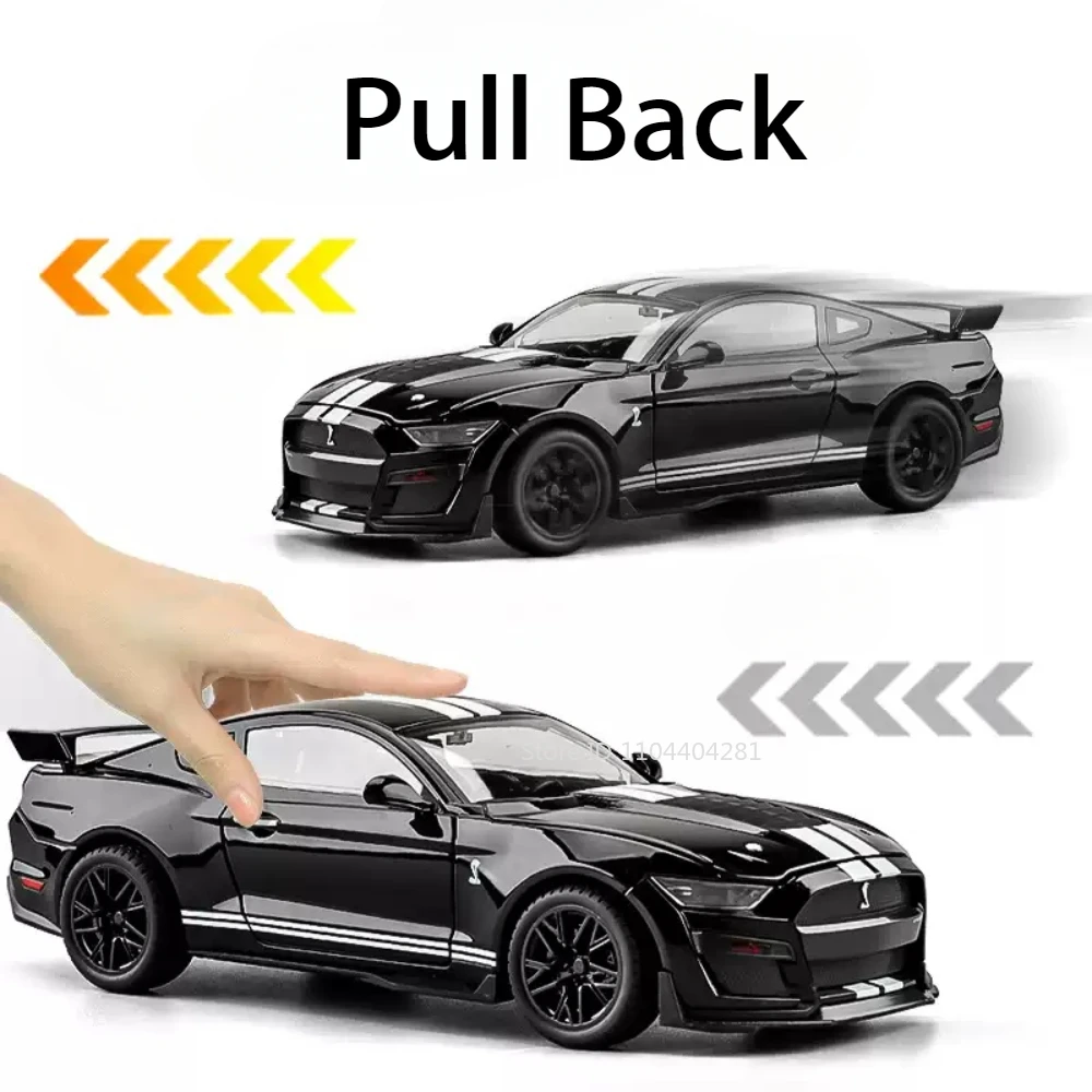1:18 Shelby GT500 Diecast Model Black with Stripes 5 1:18 Shelby GT500 Diecast Model Black with Stripes - Image 5