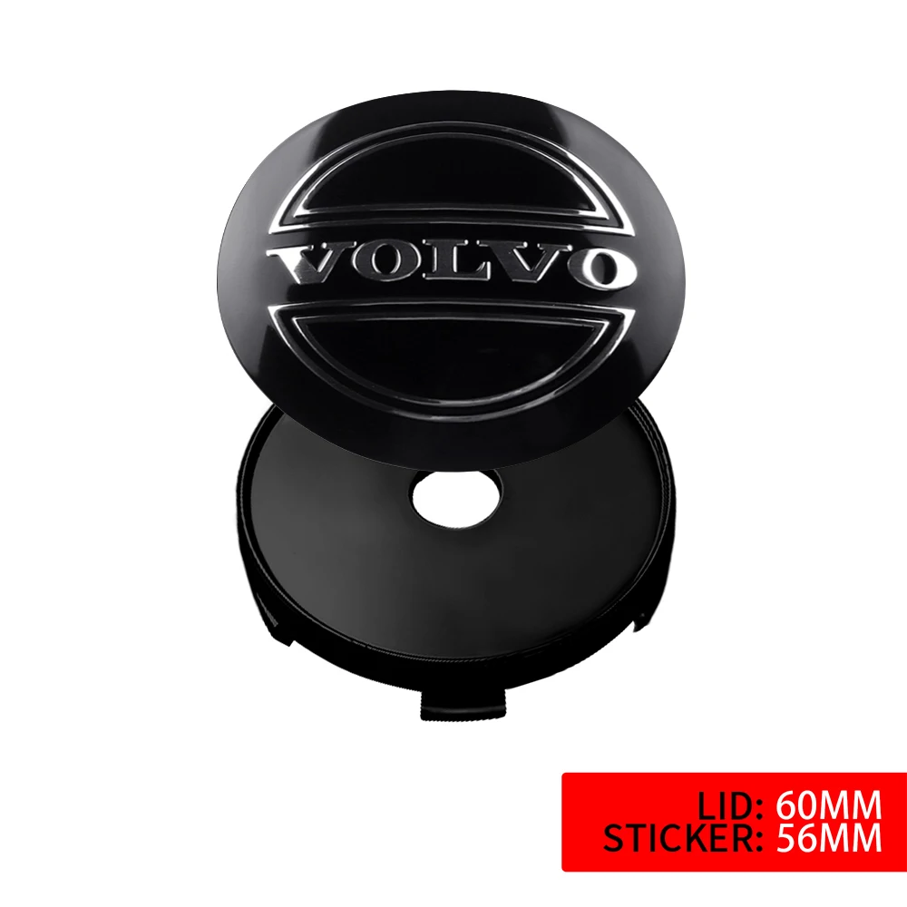 Black Aluminum Wheel Hub Caps Set for V40 & More 7 Black Aluminum Wheel Hub Caps Set for V40 & More - Image 7