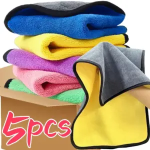 Vibrant Microfiber Towels for Car and Home Cleaning