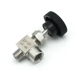Stainless Steel 90° Needle Valve 1/8" to 1/2"