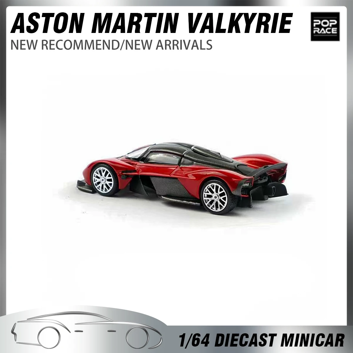 Aston Martin Valkyrie 1:64 Diecast Model in Red or Black 5 Aston Martin Valkyrie 1:64 Diecast Model in Red or Black - Image 5