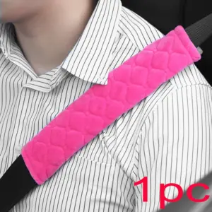 Plush Car Seat Belt Cover Black Pink 16 Sb4c457a13af44dd2839aeb9f88be6ef41