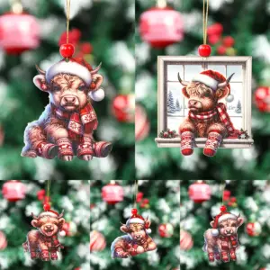 Festive Wooden Cow Pendant for Christmas 15 Sb4e2c4bea7694b8fae111dfb695c848aM