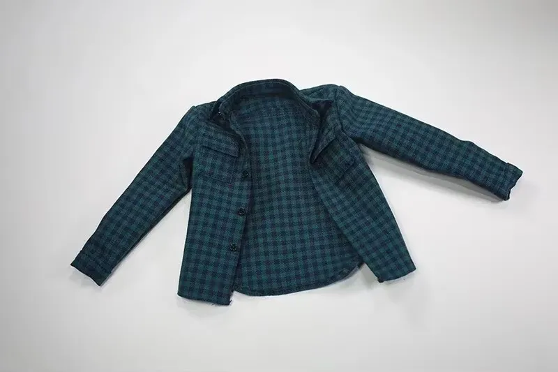 1/6 Scale Male Flannel Plaid Casual Shirt 7 1/6 Scale Male Flannel Plaid Casual Shirt - Image 7