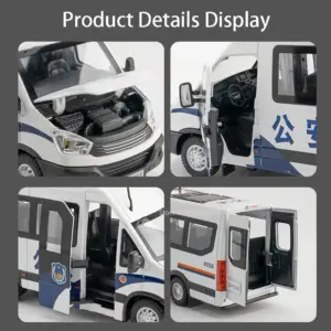 1:24 Diecast Police Car Model with Lights 15 Sb633e0425e89426780a6f0c20eacb01cb