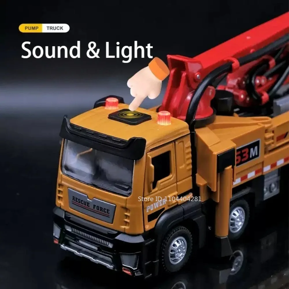 1:32 Cement Pump Truck Model with Lights 6 1:32 Cement Pump Truck Model with Lights - Image 6