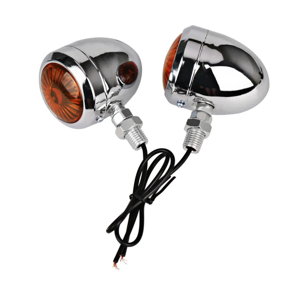 Motorcycle Turn Signal Set with Amber Lenses 7 Motorcycle Turn Signal Set with Amber Lenses - Image 7