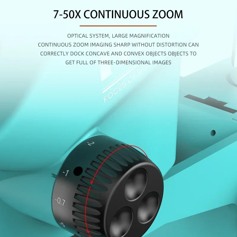 RF4 7-50X Trinocular Stereo Microscope 2 RF4 7-50X Trinocular Stereo Microscope - Image 2