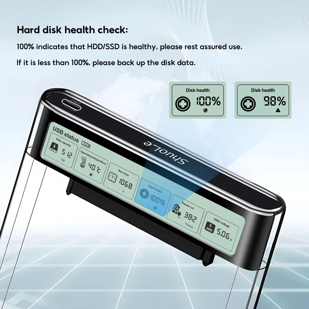 Transparent 2.5-Inch SATA HDD/SSD Enclosure 2 Transparent 2.5-Inch SATA HDD/SSD Enclosure - Image 2