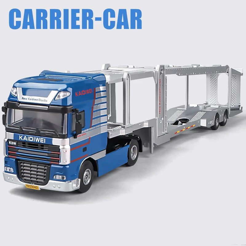 Alloy Double Deck Flatbed Trailer Model 1:50 Scale 8 Alloy Double Deck Flatbed Trailer Model 1:50 Scale - Image 8