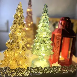 Lighted Glass Christmas Tree Decor Set 11 Sb918c0294f8d44019d89cfb36b2d6e17N